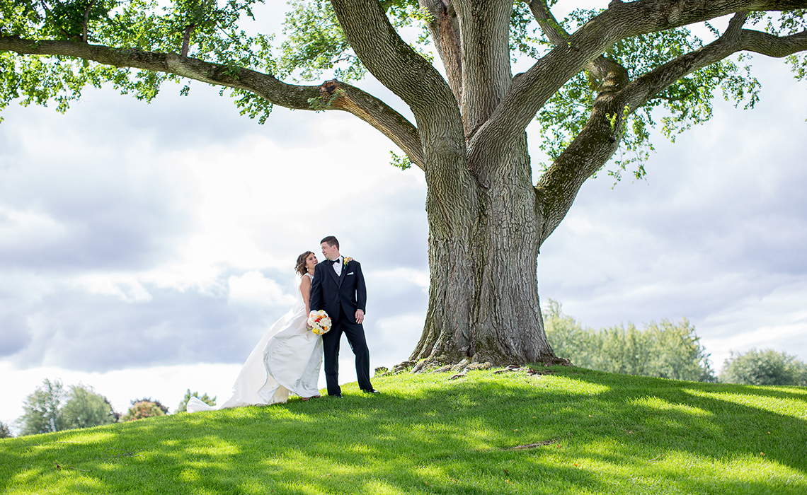 Katie & Ryan share a moment during their Bloomfield Hills wedding